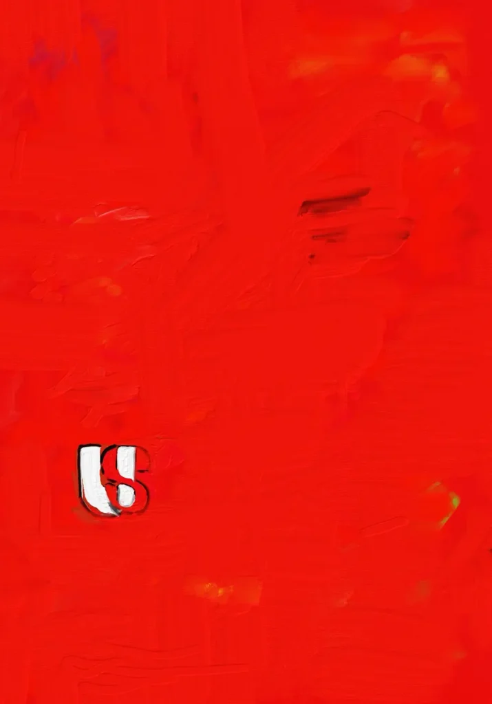 USロゴ ノンオイル油絵 赤