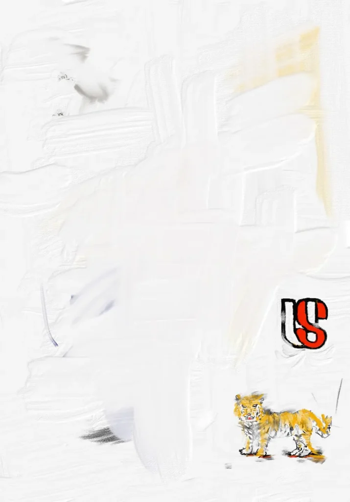 USロゴ ノンオイル油絵 白